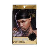 KISS Colors & Care Power Wave Velvet Luxe Durag, Black, thumbnail image 1 of 1