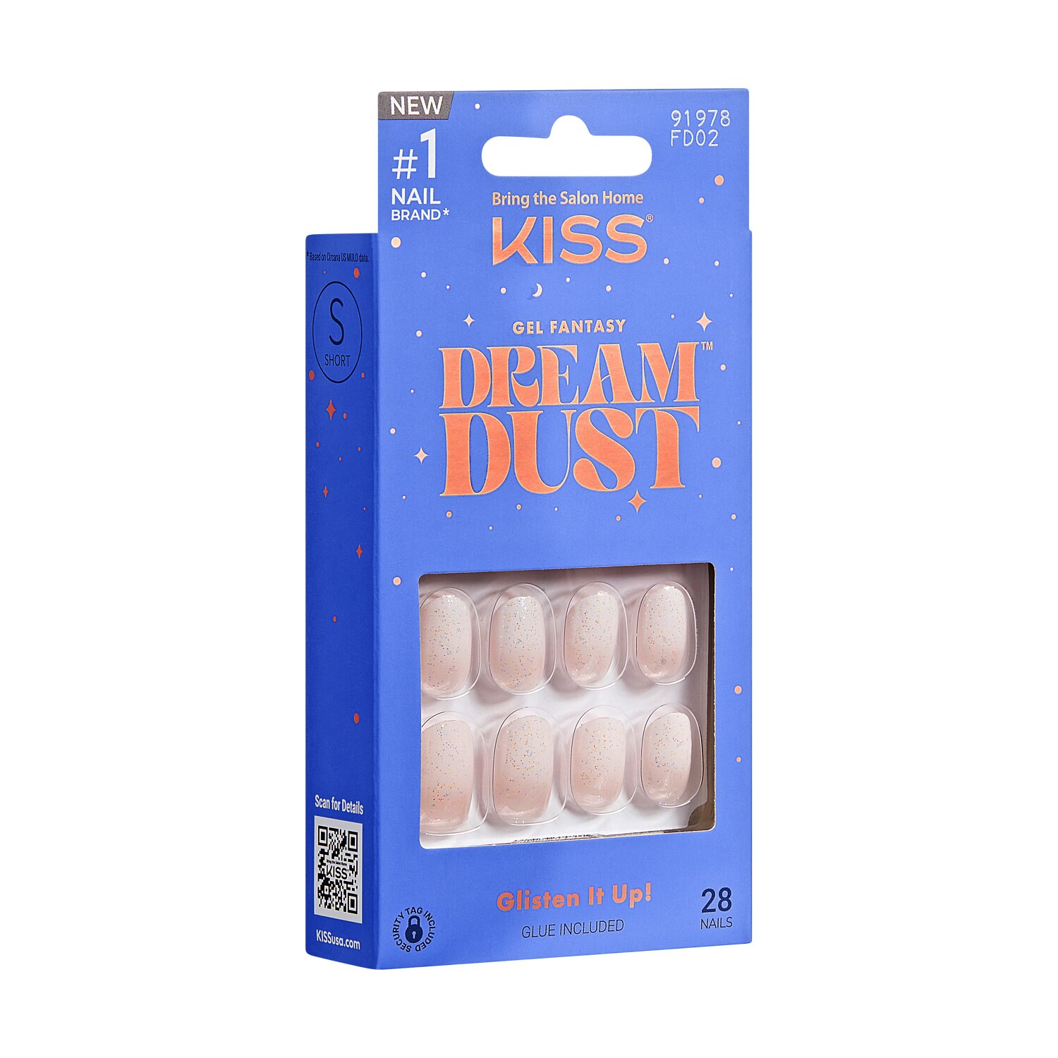 KISS Gel Fantasy Dreamdust Nails, Silver Spoon image.