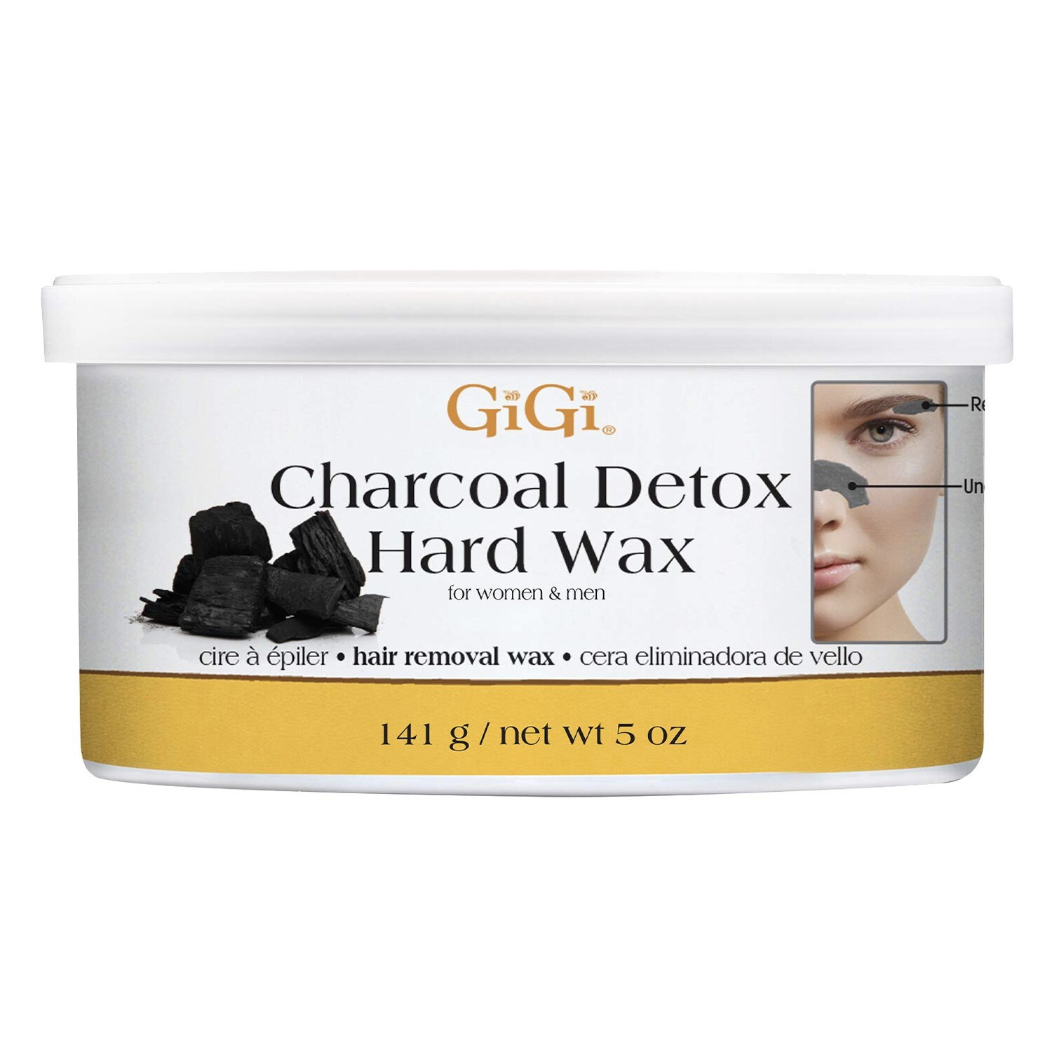 GiGi Charcoal Detox Hard Wax, 5 OZ image.