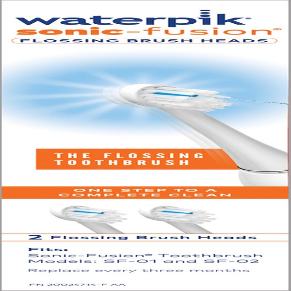 Waterpik Sonic-Fusion 2-Pack Replacement Brush Heads - White