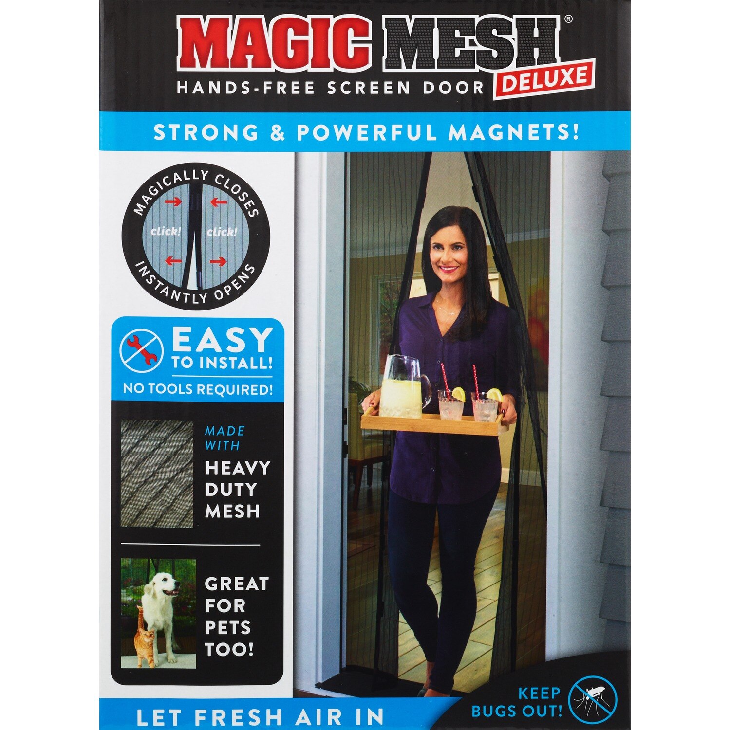 Magic Mesh Hands-Free Screen Door