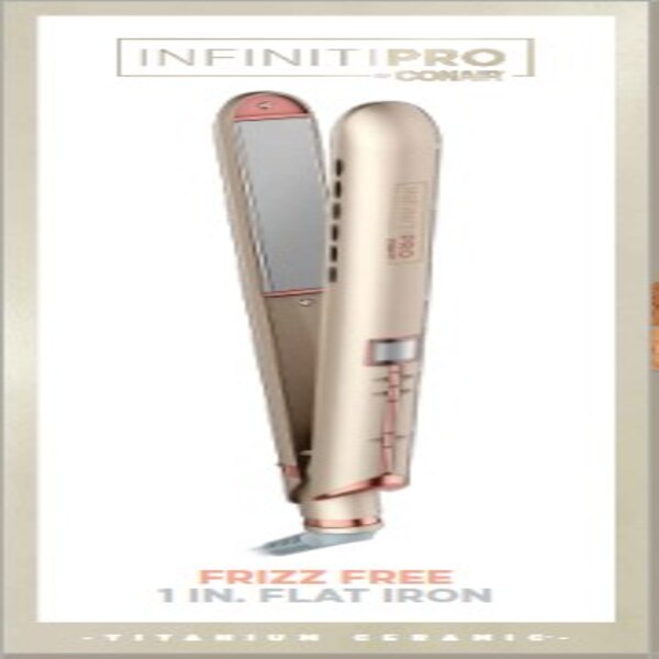 Conair InfinitiPro Frizz Free Titanium Ceramic Flat Iron, 1 IN