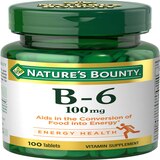 Nature's Bounty Vitamin B-6 Tablets, 100 Mg, 100 CT, thumbnail image 1 of 6