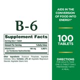 Nature's Bounty Vitamin B-6 Tablets, 100 Mg, 100 CT, thumbnail image 2 of 6