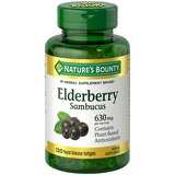 Nature's Bounty Elderberry Sambucus 630mg Softgels, 120 CT, thumbnail image 1 of 7