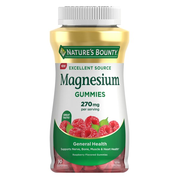 Nature¿s Bounty Magnesium Citrate 270mg, Raspberry Gummies, 90 CT