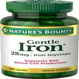 Nature's Bounty Gentle Iron Capsules, 28 Mg, 90 CT, thumbnail image 1 of 2