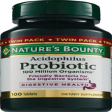 Nature's Bounty Acidophilus Twin Pack, 100 Tablets, thumbnail image 1 of 1