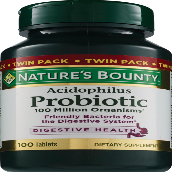 Nature's Bounty Acidophilus Twin Pack, 100 Tablets