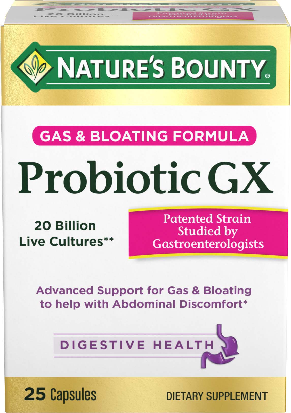 Nature's Bounty Probiotic GX Capsules, 25CT