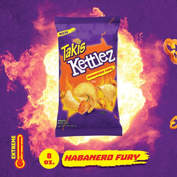 Takis Kettlez Habanero Fury Habanero Kettle-Cooked Potato Chips, 8 OZ