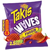 Takis Fuego Waves Hot Chili Pepper & Lime Flavored Spicy Wavy Potato Chips, thumbnail image 1 of 6