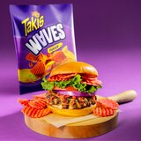Takis Fuego Waves Hot Chili Pepper & Lime Flavored Spicy Wavy Potato Chips, thumbnail image 5 of 6