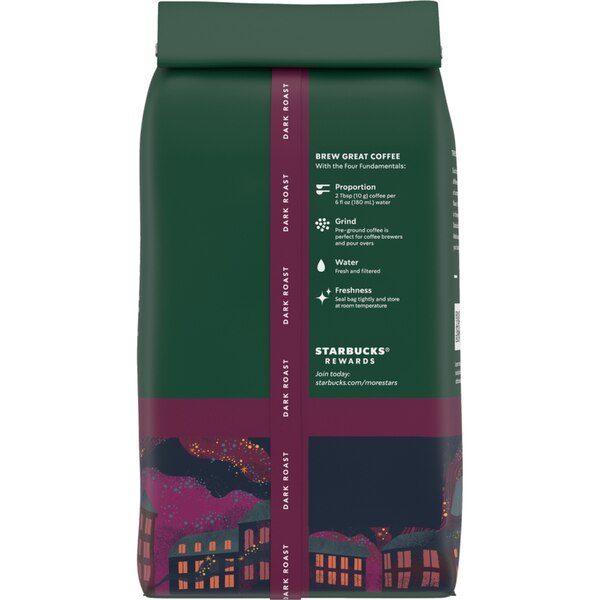Starbucks Ground Coffee, Latin American French Roast, Dark, 12 oz