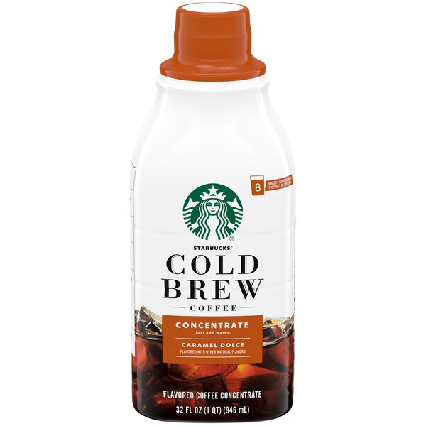 Starbucks Cold Brew Coffee Concentrate, Caramel Dolce, 32 oz