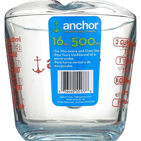 Anchor Hocking Glass Measuring Cup, 16 oz