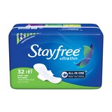 Stayfree Ultra Thin Long Pads With Wings Super Absorbency, thumbnail image 1 of 5