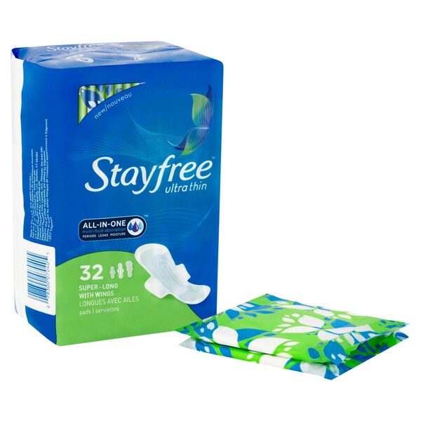 Stayfree Ultra Thin Long Pads With Wings Super Absorbency