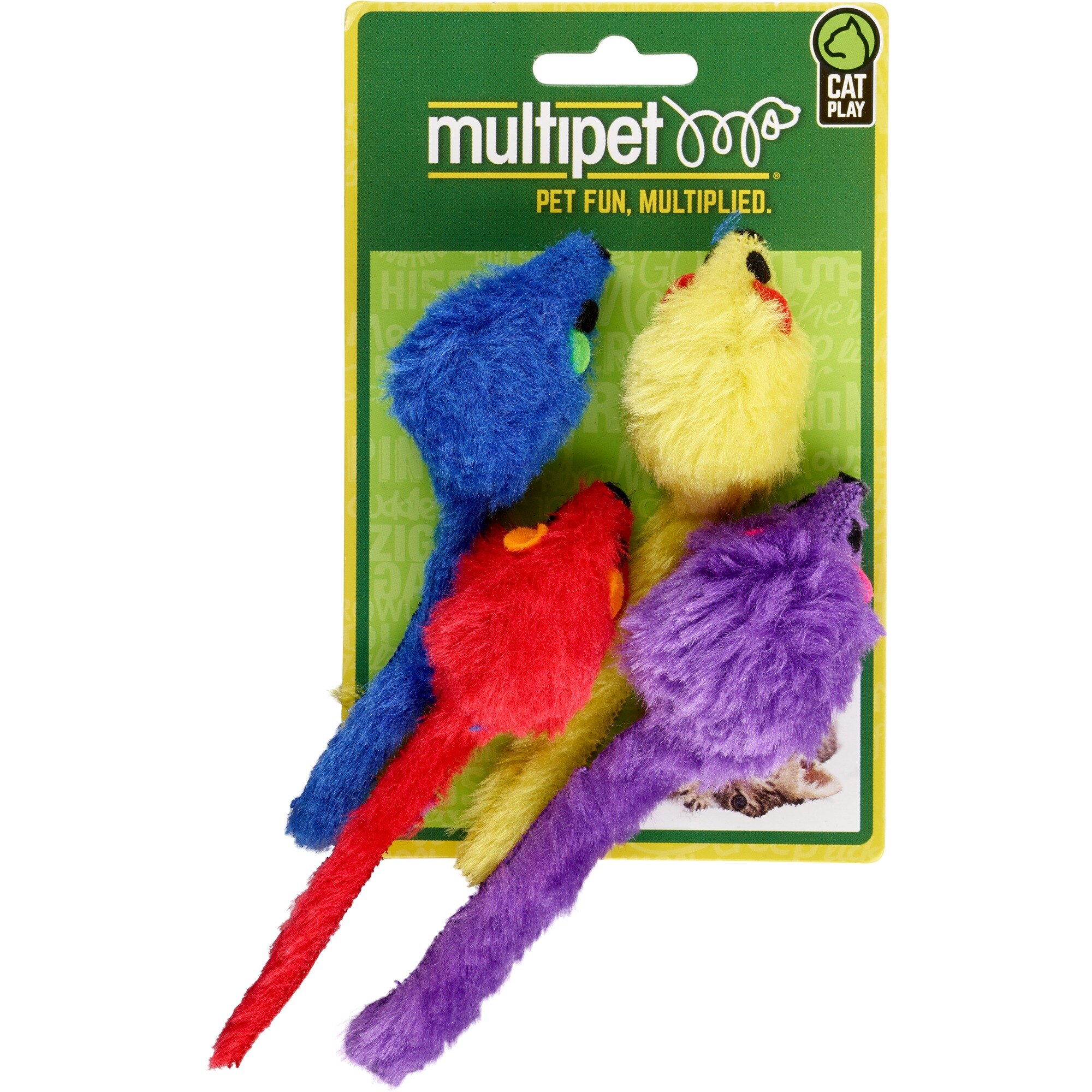 Multipet Feline Clean Cat Toy, 4 ct