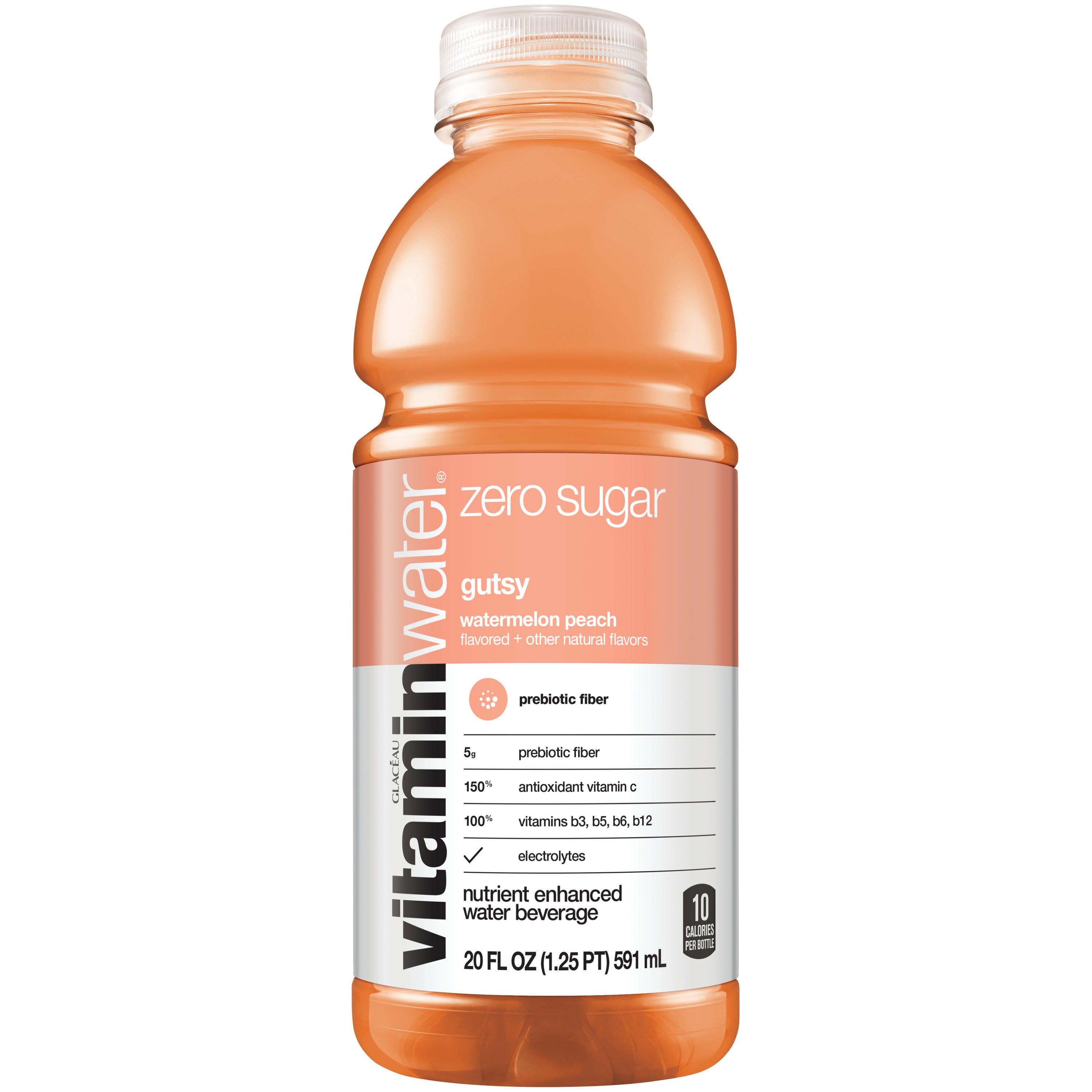 Vitaminwater Zero Sugar Gutsy Bottle, 20 OZ image.