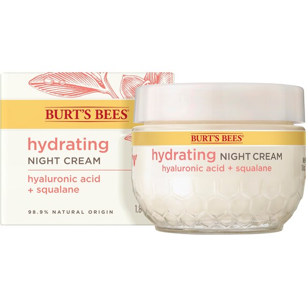 Burt's Bees Hydrating Night Cream, Moisturizer for Normal Skin, 1.8 fl oz