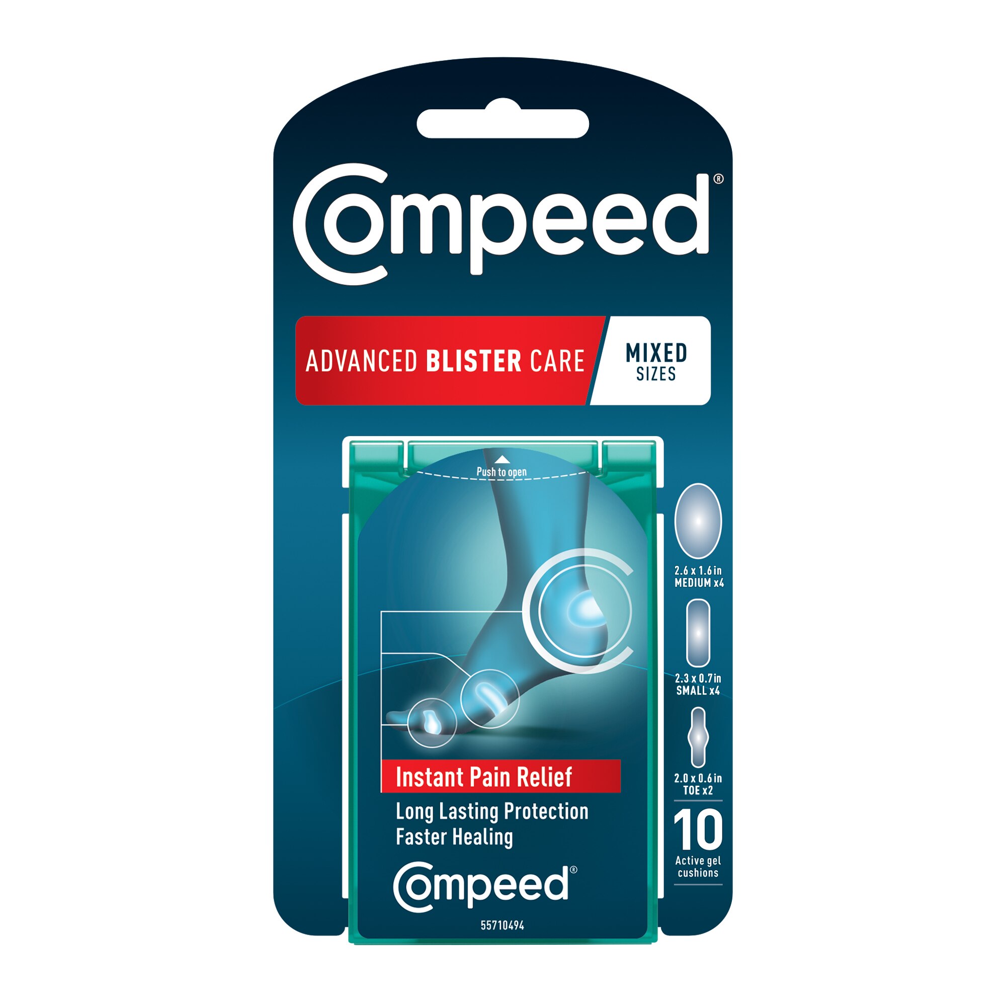 Compeed Blister Care Cushions Mixed sizes, 10 CT image.