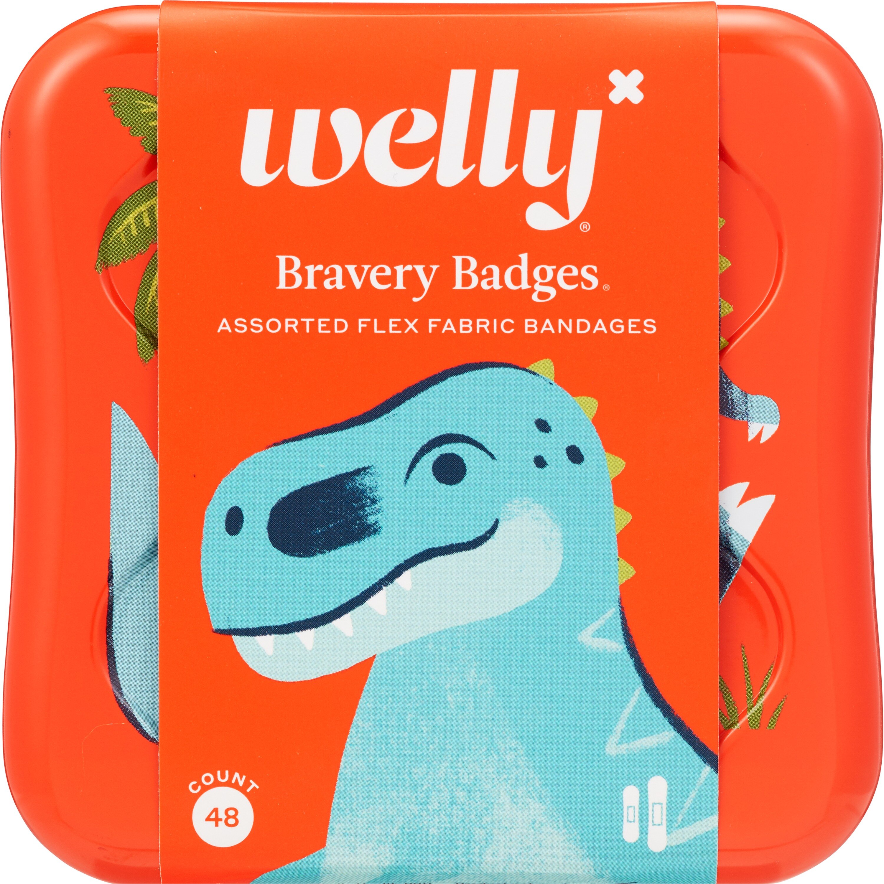 Welly Dinosaur Flex Fabric Bandages, 48 CT