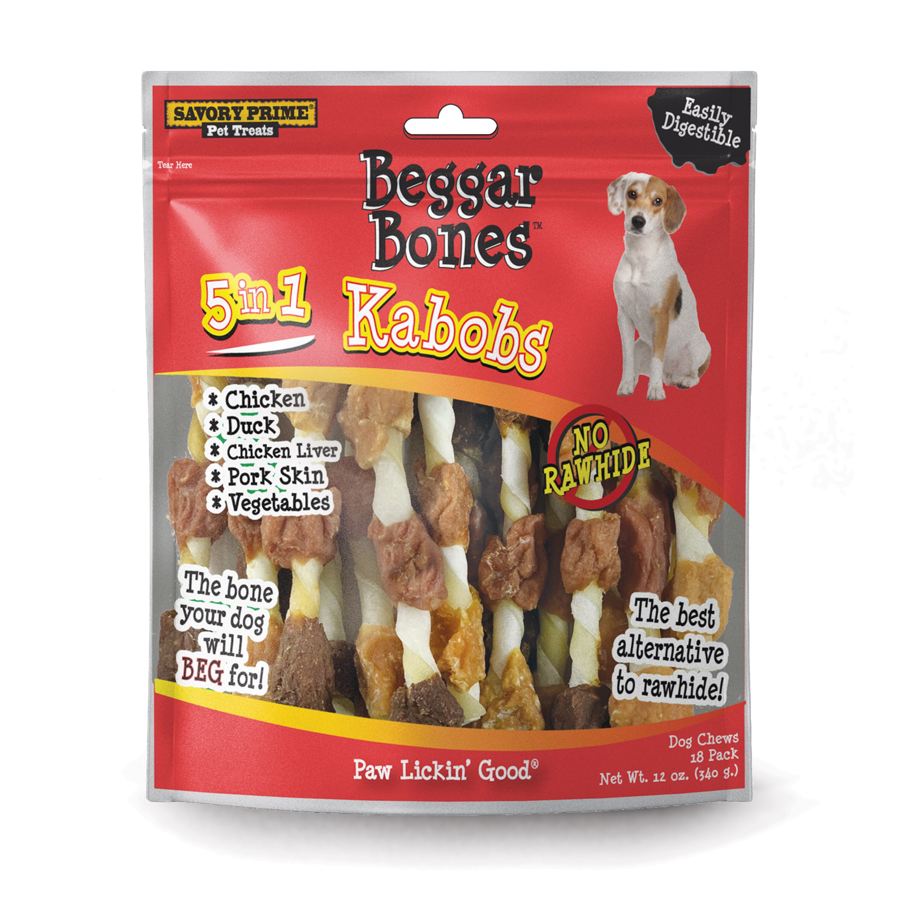 Savory Prime Pet Treats Beggar  Bone Kabobs, 18ct