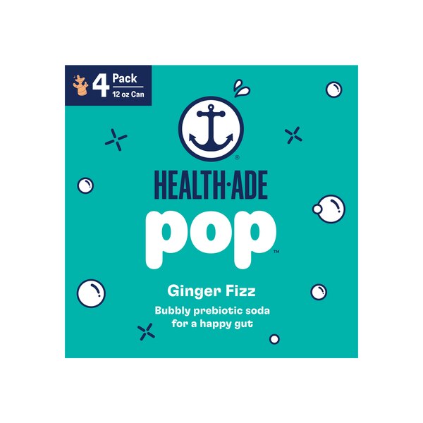 Health-Ade Pop Ginger Fizz, 4 Pack