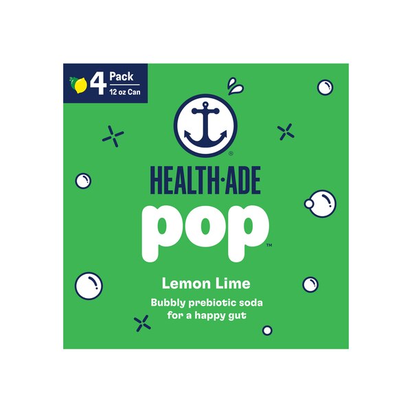 Health-Ade Pop Lemon Lime, 4 Pack