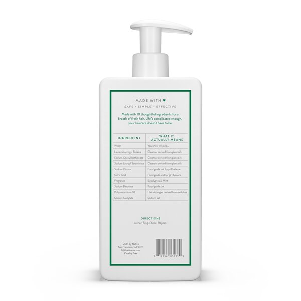 Native 2-in-1 Shampoo & Conditioner, Eucalyptus & Mint