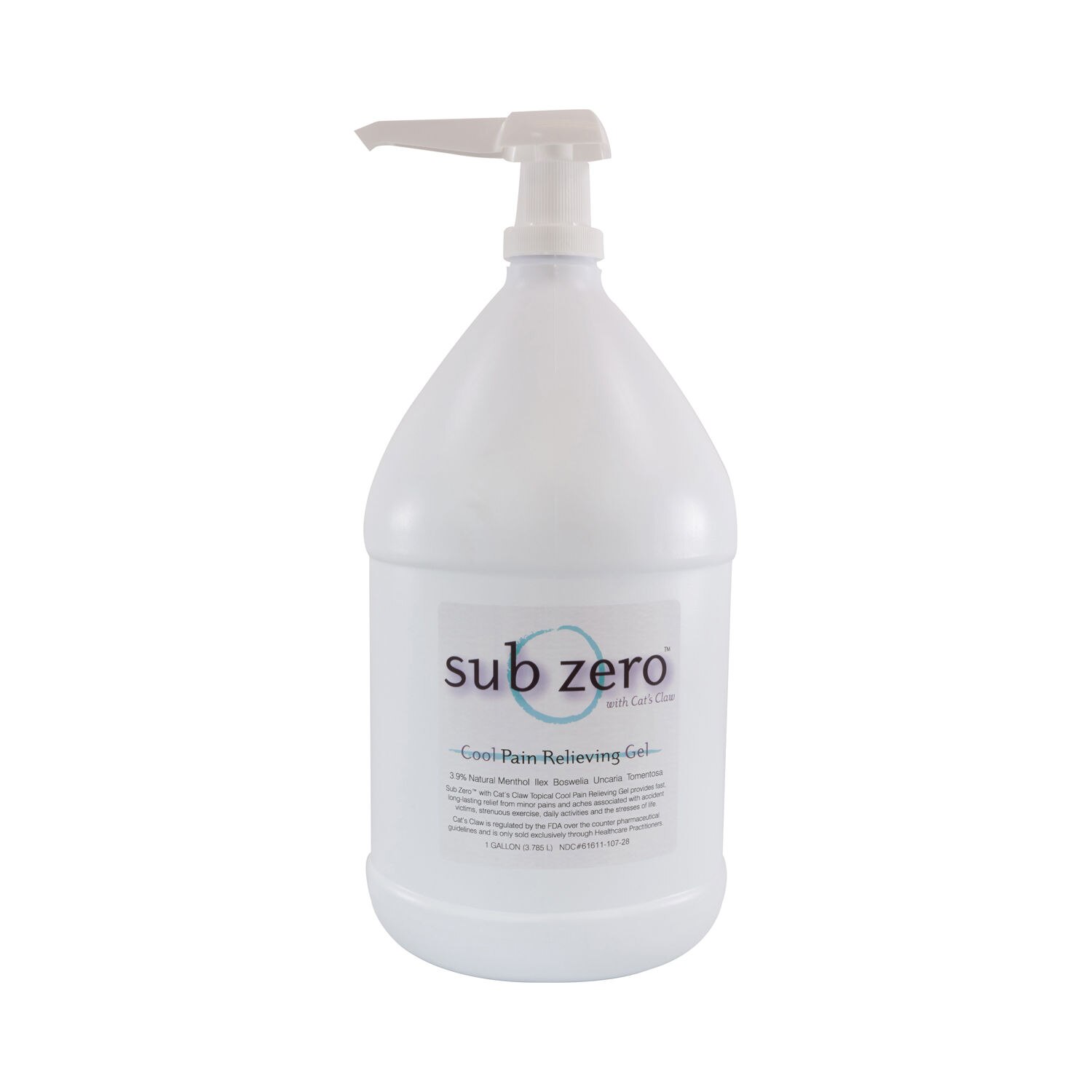 Sub Zero Cool Pain Relieving Gel Pump Bottle Clear image.