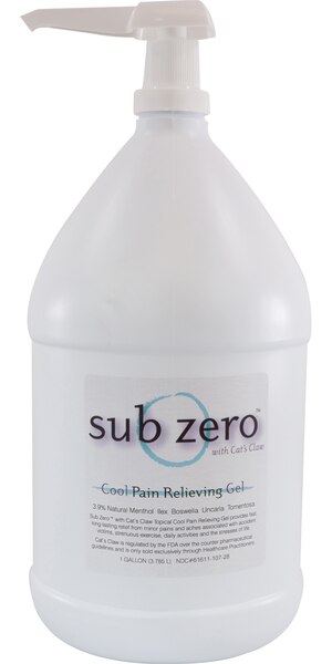 Sub Zero Cool Pain Relieving Gel Pump Bottle Clear