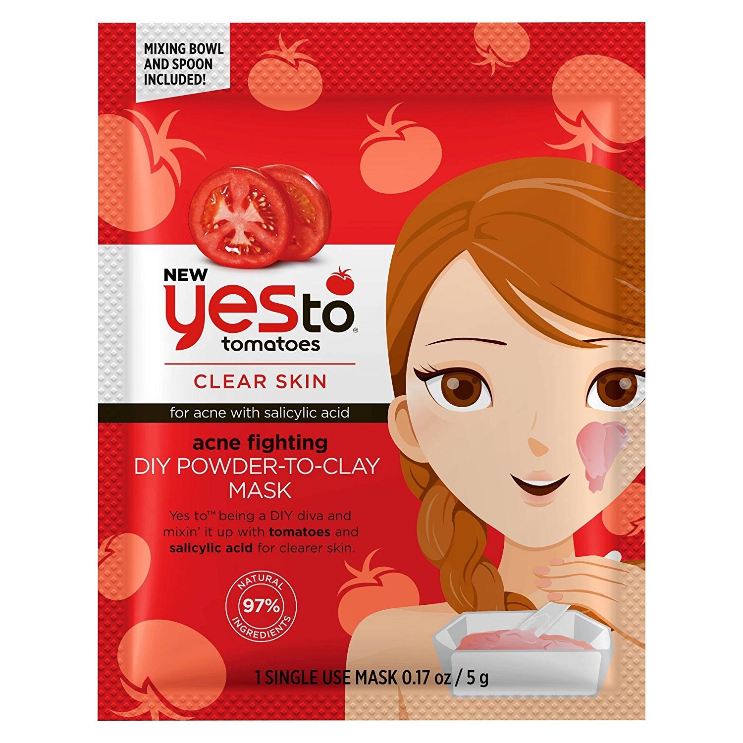Yes To Tomatoes Acne Fighting DIY Powder to Clay Mask image.