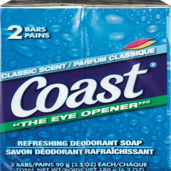 Coast Refreshing Deodorant Soap, 2CT