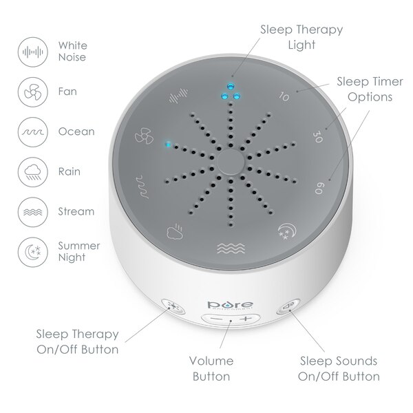 Pure Enrichment Doze Sound Machine and Sleep Therapy Light