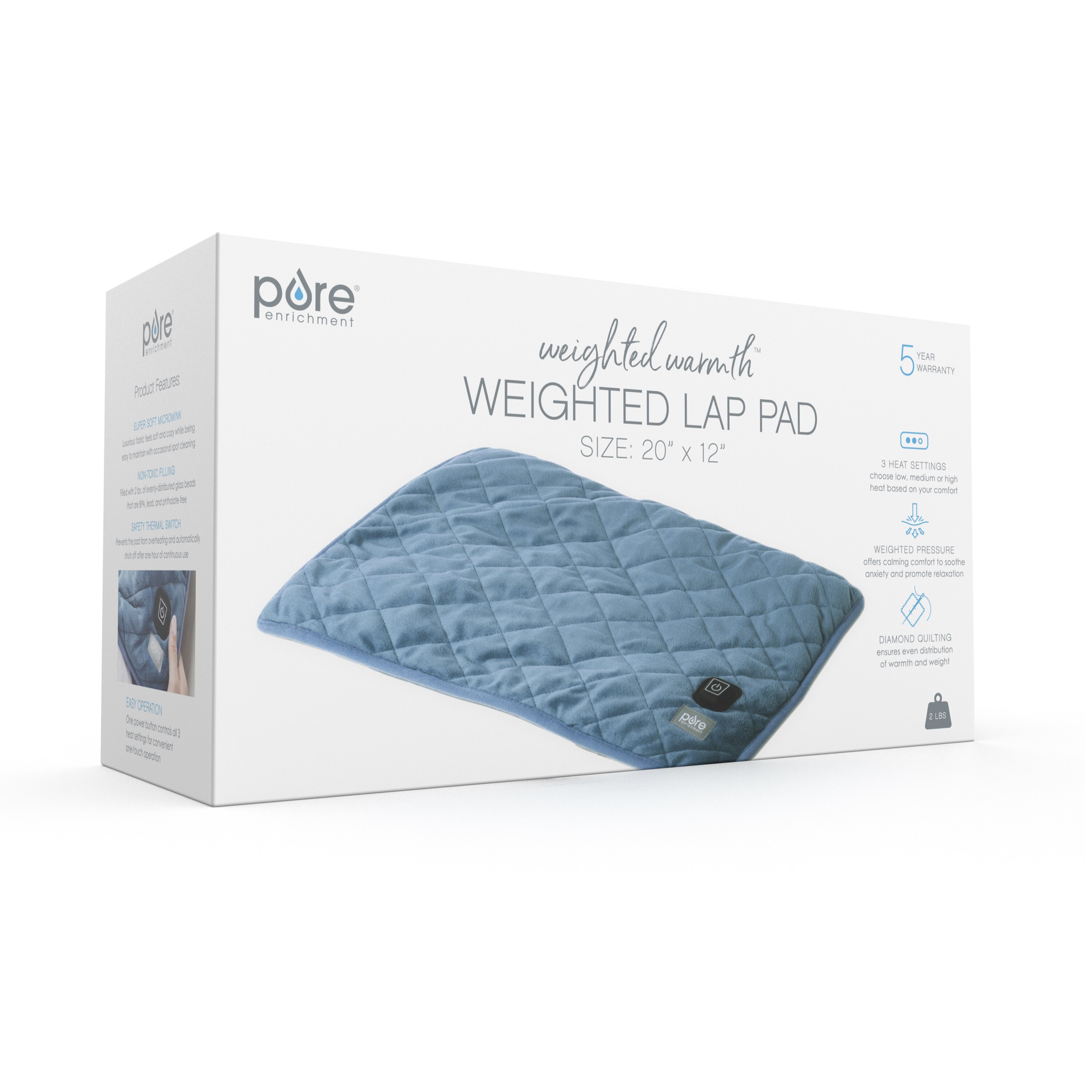 Pure Enrichment WeightedWarmth Weighted Lap Pad