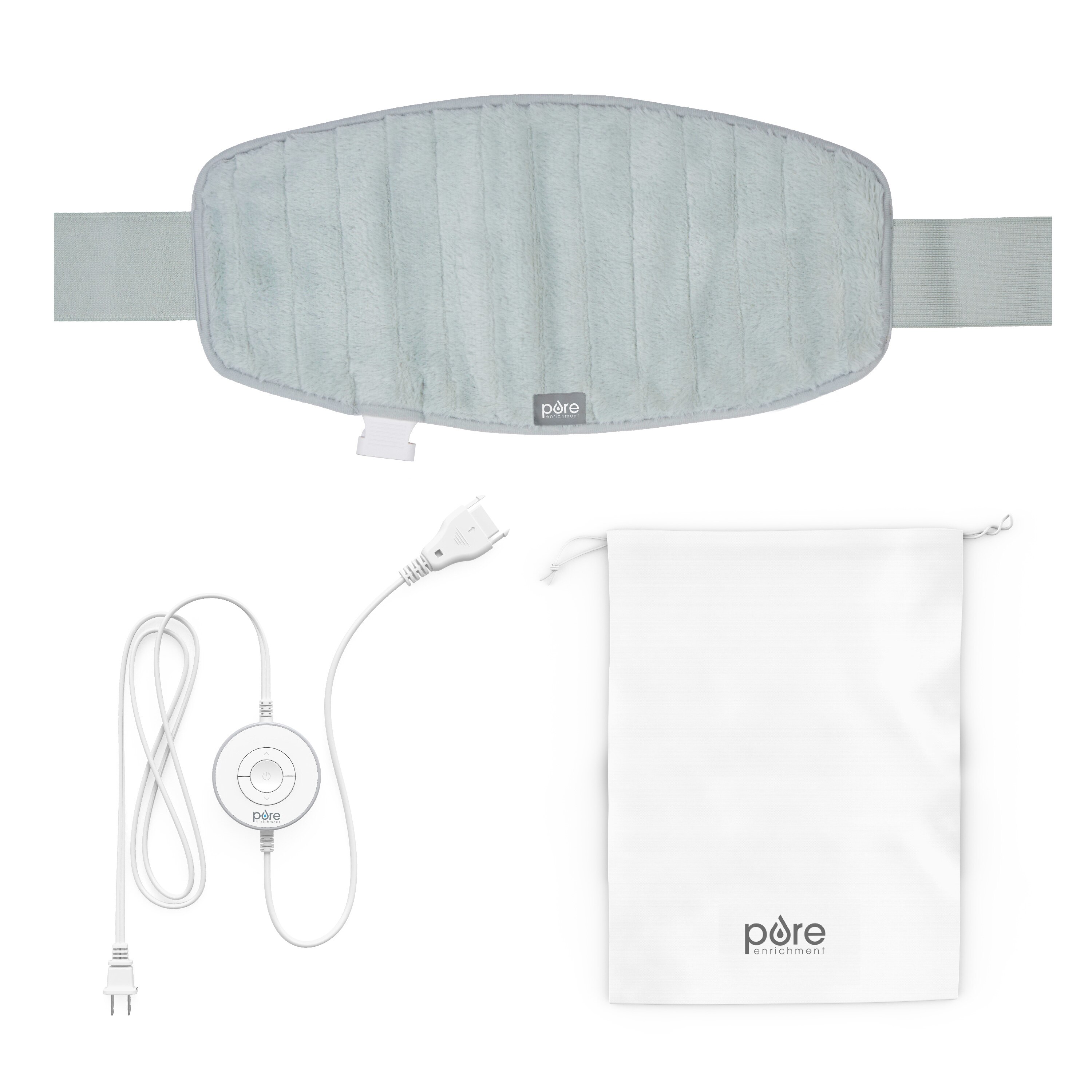 Pure Enrichment PureRadiance Lumbar & Abdominal Luxury Heating Pad, Aquamarine image.