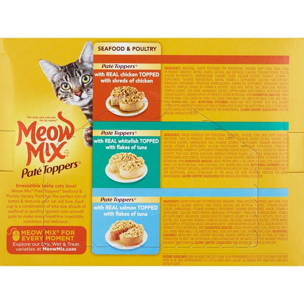Meow Mix Pate Toppers, Seafood & Poultry