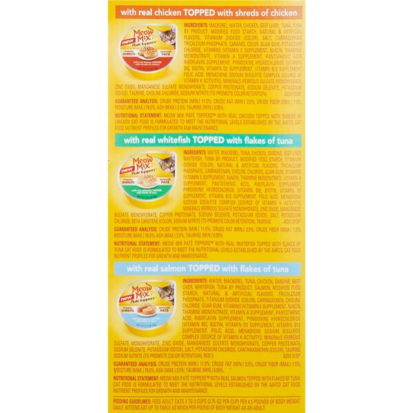 Meow Mix Pate Toppers, Seafood & Poultry