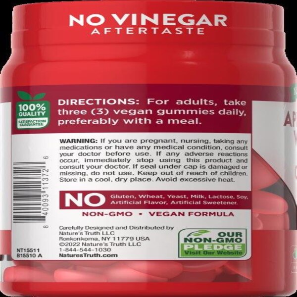 Nature's Truth Apple Cider Vinegar 600 mg Gummies