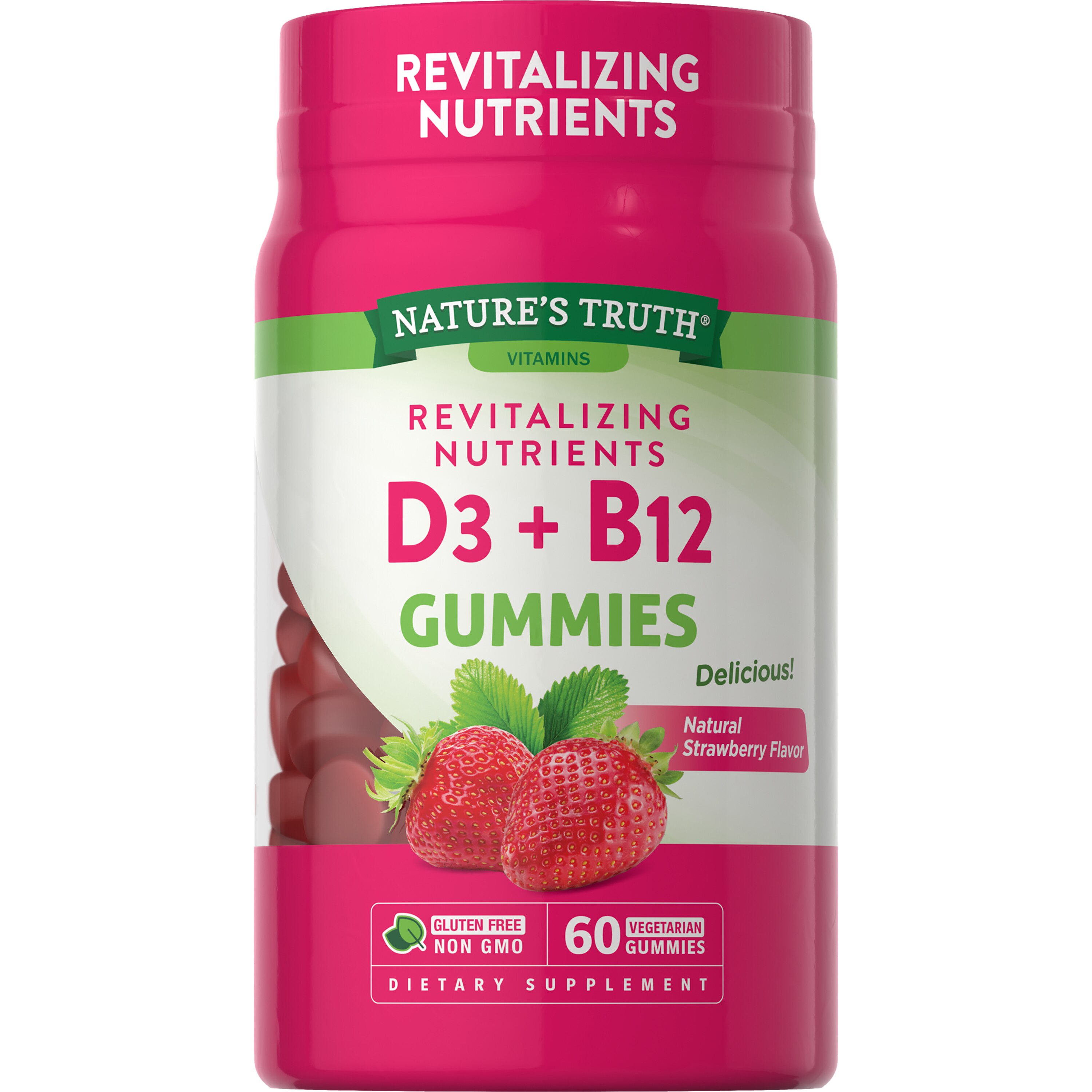 Nature's Truth D3+ B12 Gummies, 60 CT