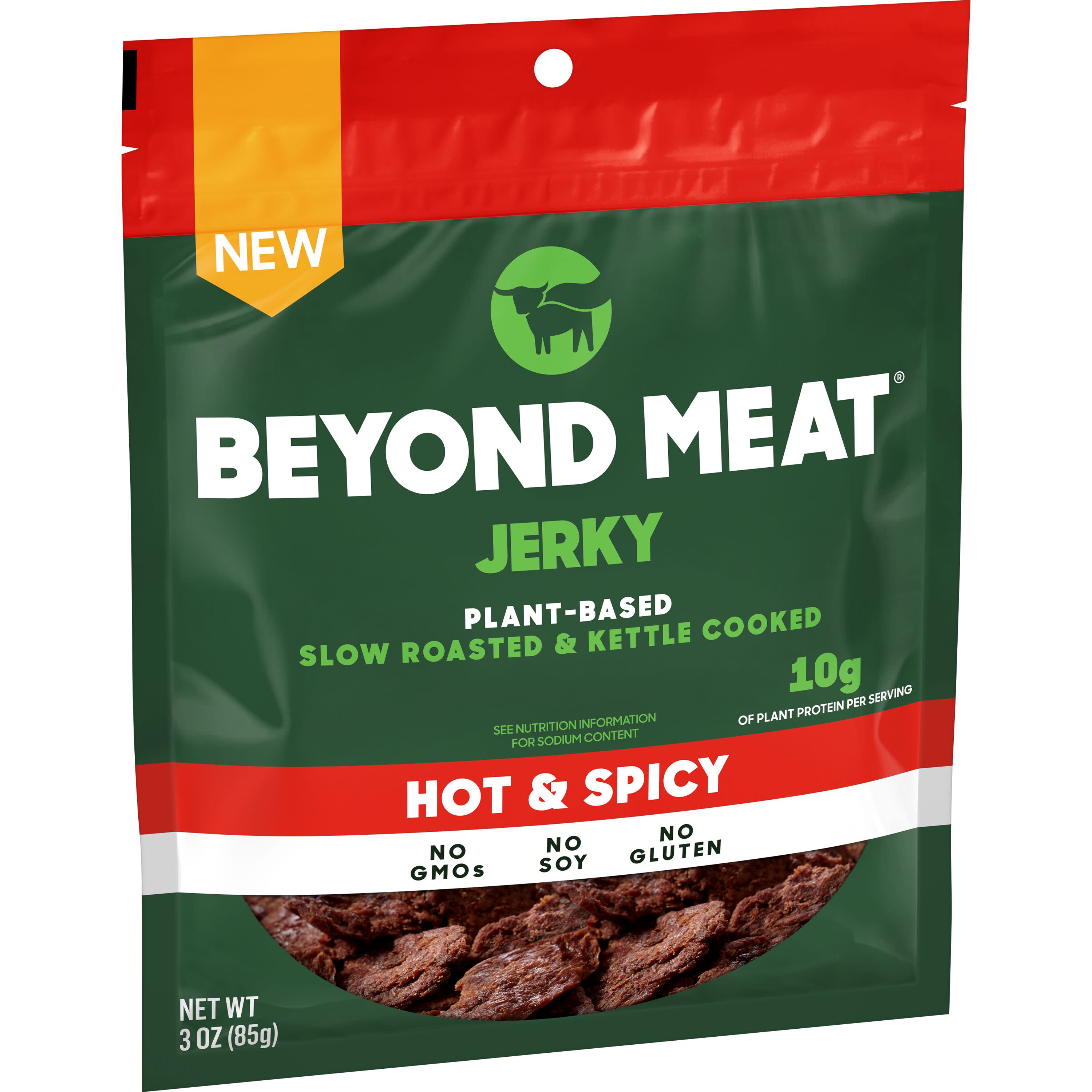 Beyond Meat Plant-Based Hot & Spicy Jerky, 3 oz image.
