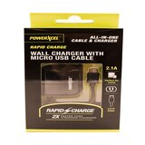 Powerxcel Wall Charger with  Micro USB cable, thumbnail image 1 of 2