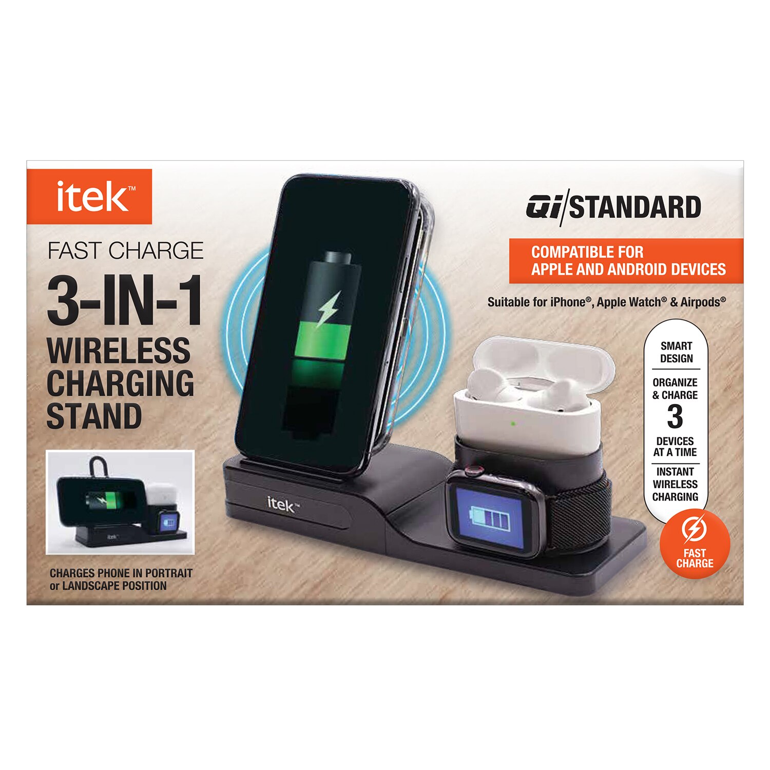 Itek 3 in 1 Wirless Charging Stand