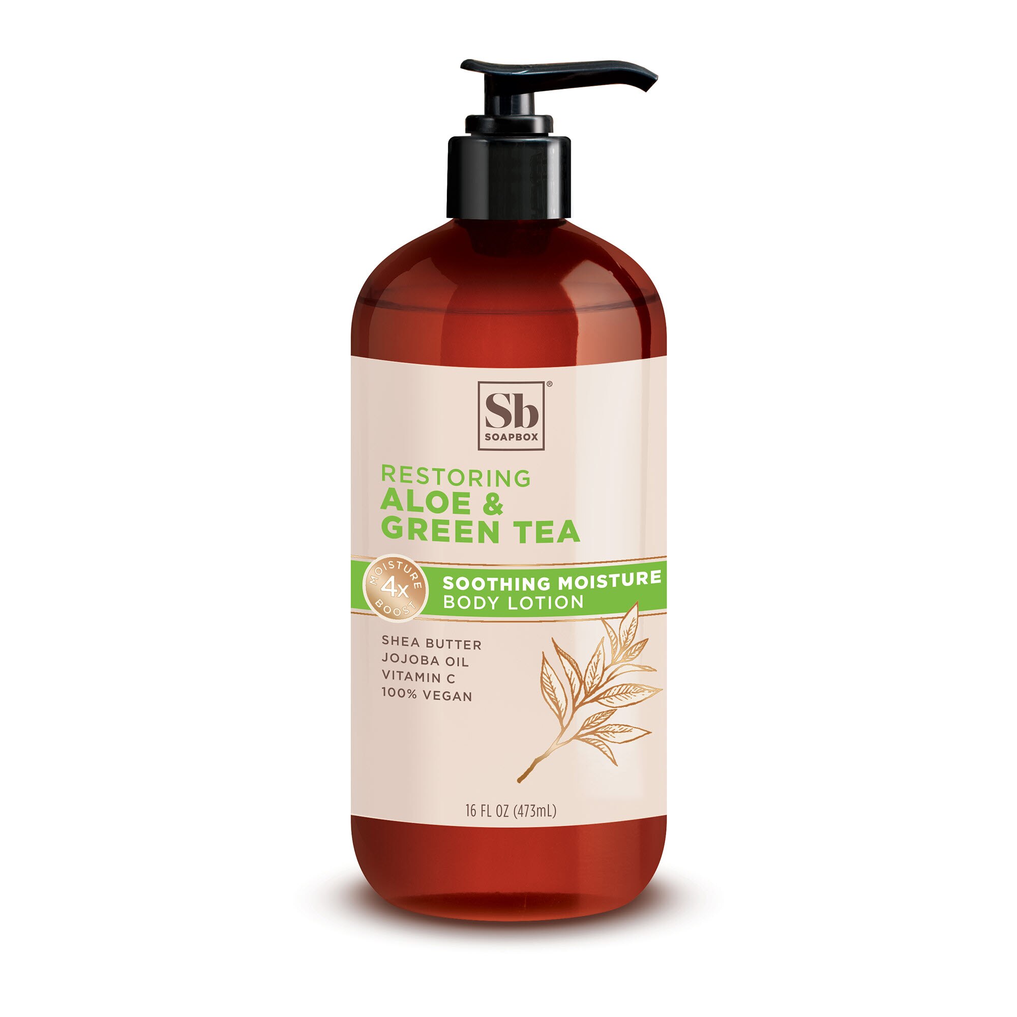 Soapbox Aloe & Green Tea Glowing Moisture Body Lotion, 16 OZ