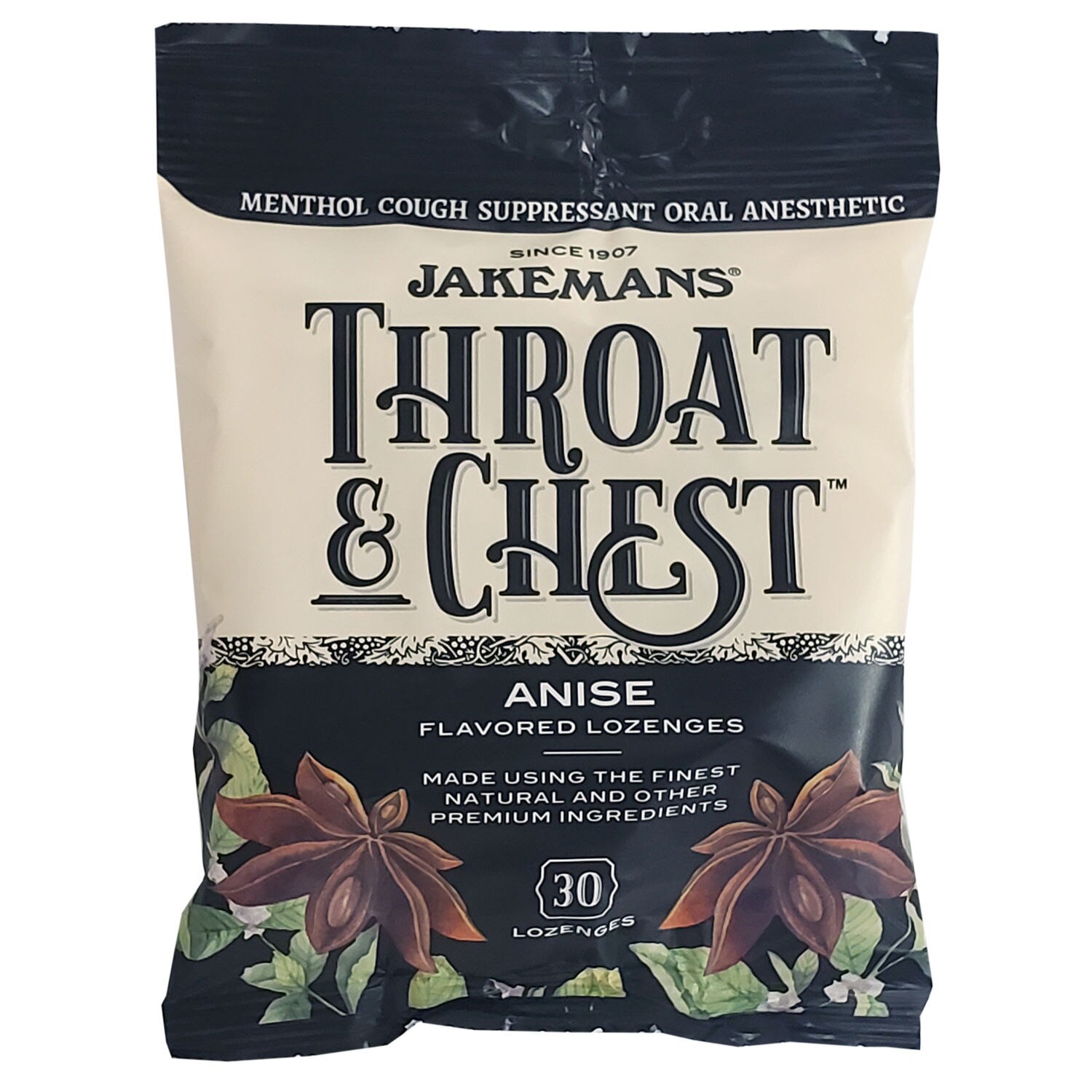 Jakemans Throat & Chest, Lozenges Bag, Pack of 5, 30ct image.