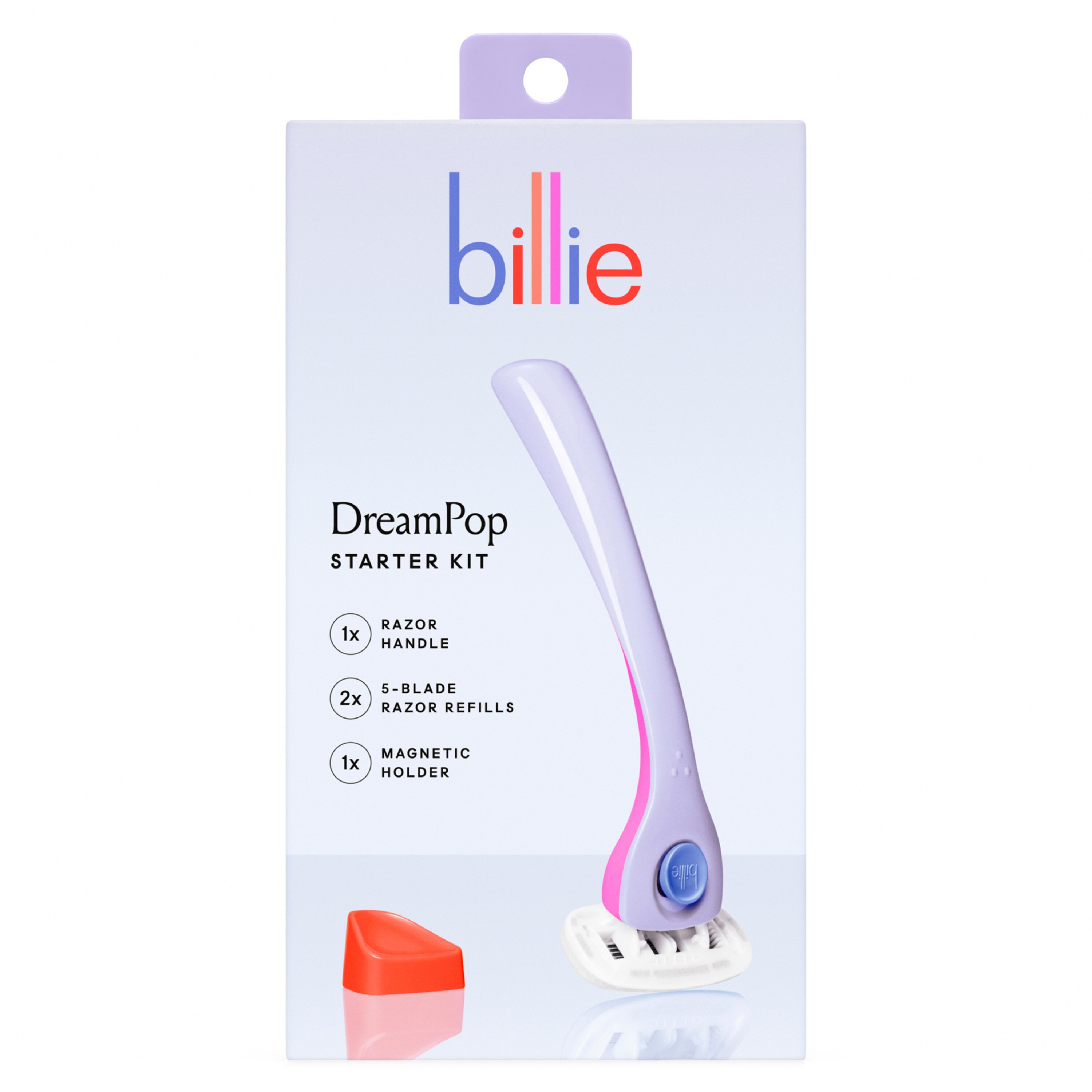 Billie Women's 5-Blade Razor + 2 Razor Blade Refills + 1 Holder image.