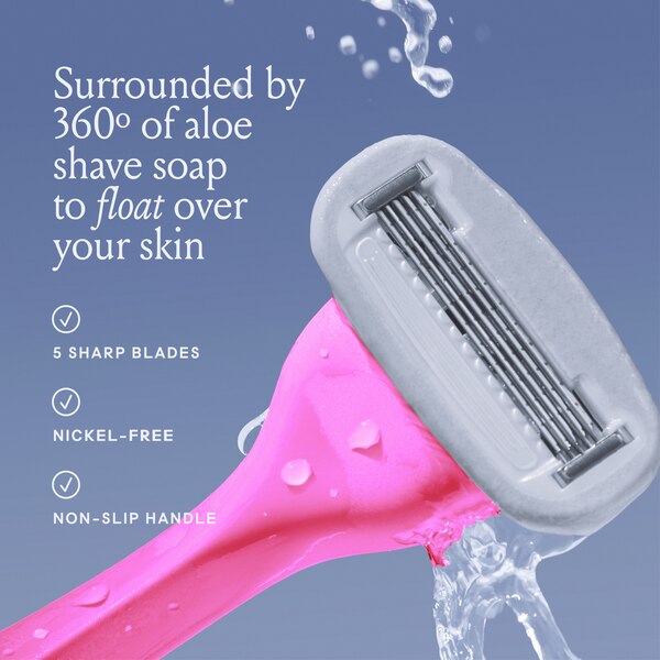 Billie Women's 5-Blade Razor + 2 Razor Blade Refills + 1 Holder