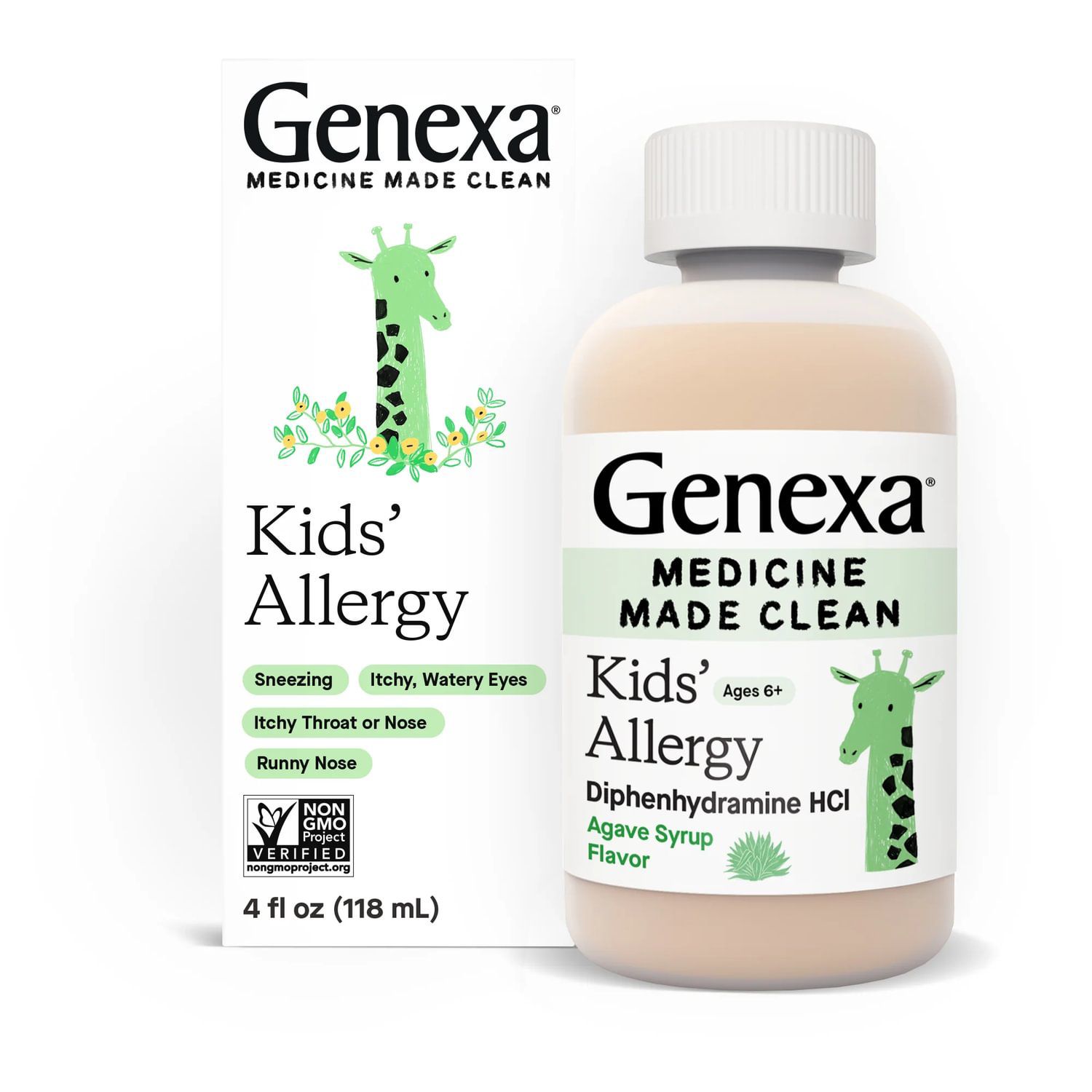 Genexa Kids' Allergy Relief, Diphenhydramine HCl, 4 OZ